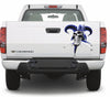jester skull decal on truck tailgate